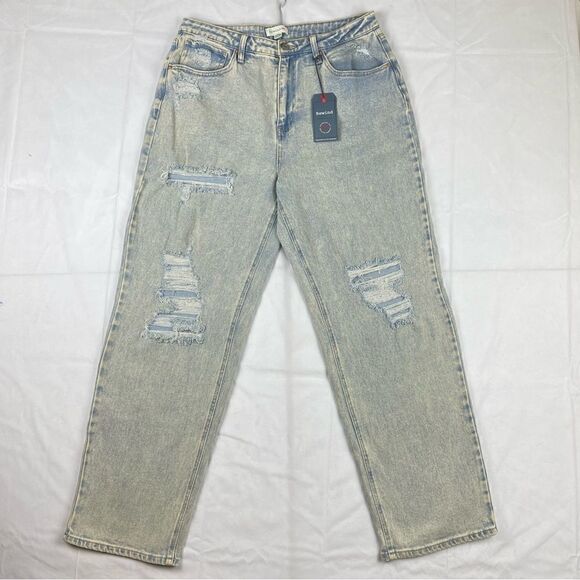 NWT Rewind - Distressed High Waisted Mom Jeans Size 11/30W - Picture 9 of 10